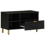 Black TV cabinet 80x33x46 cm engineered wood