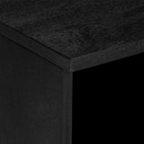 Black TV cabinet 80x33x46 cm engineered wood