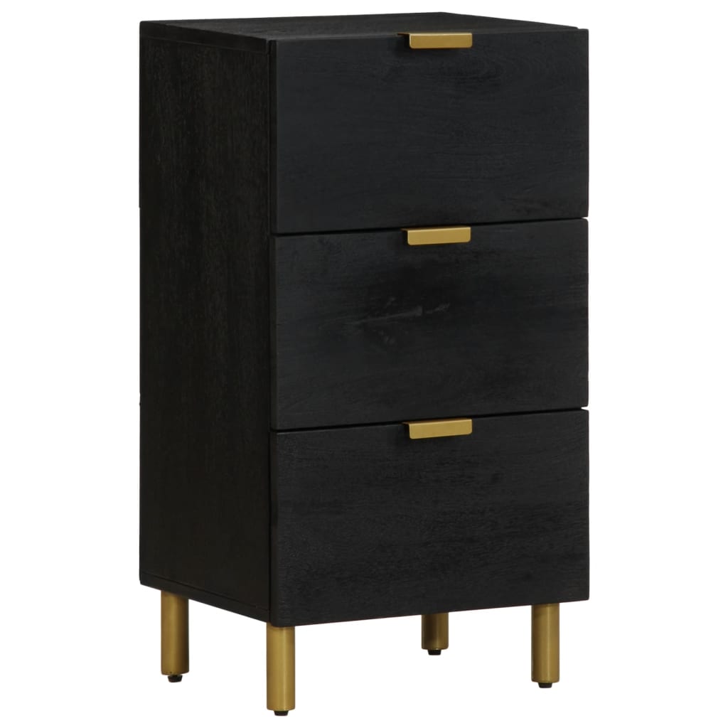 Schwarzes Sideboard 40x33x75 cm aus Holzwerkstoff