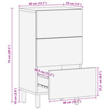 Schwarzes Sideboard 40x33x75 cm aus Holzwerkstoff