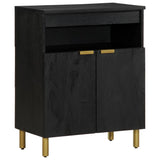 Schwarzes Sideboard 60x33x75 cm aus Holzwerkstoff