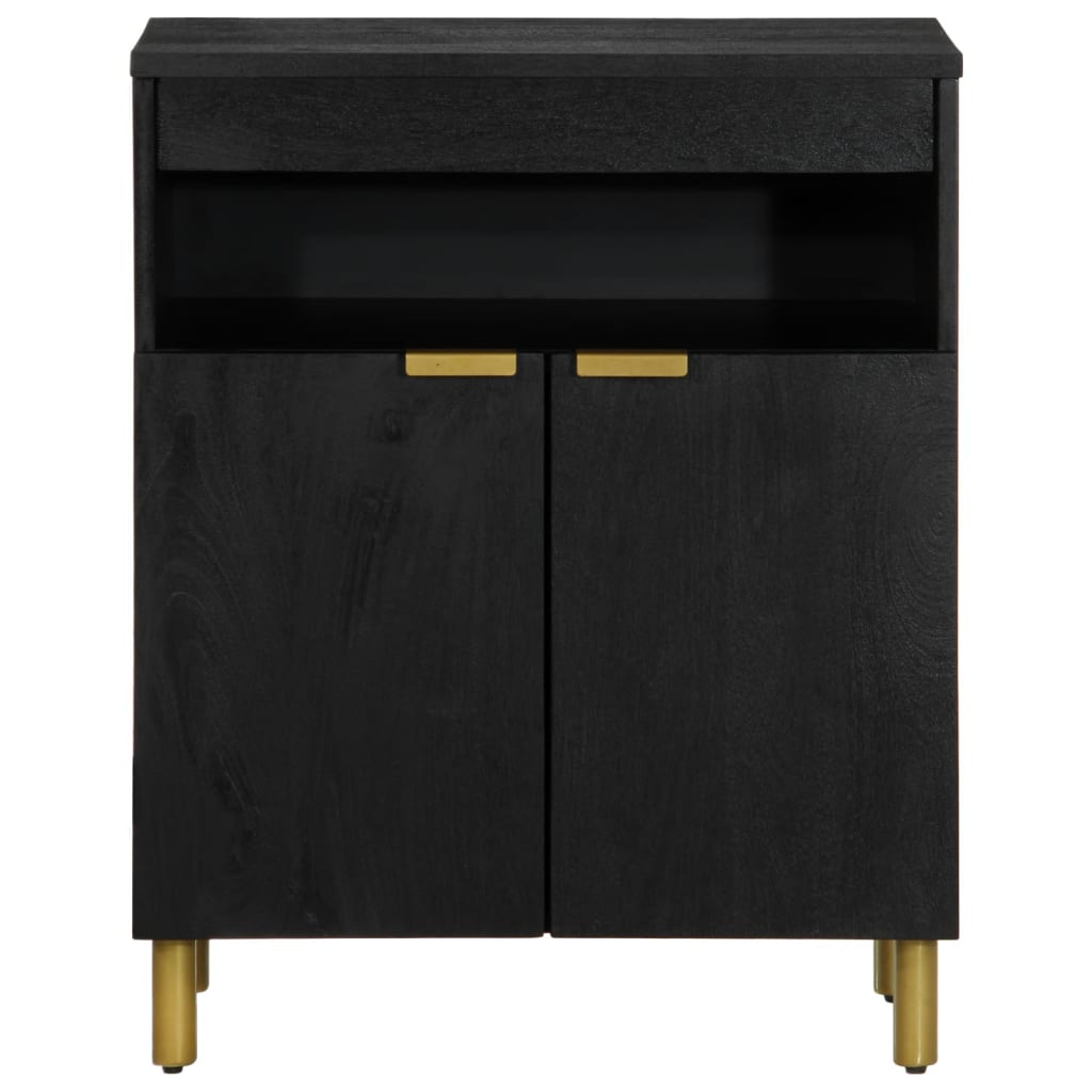 Schwarzes Sideboard 60x33x75 cm aus Holzwerkstoff