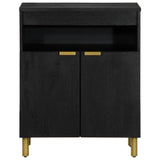 Schwarzes Sideboard 60x33x75 cm aus Holzwerkstoff