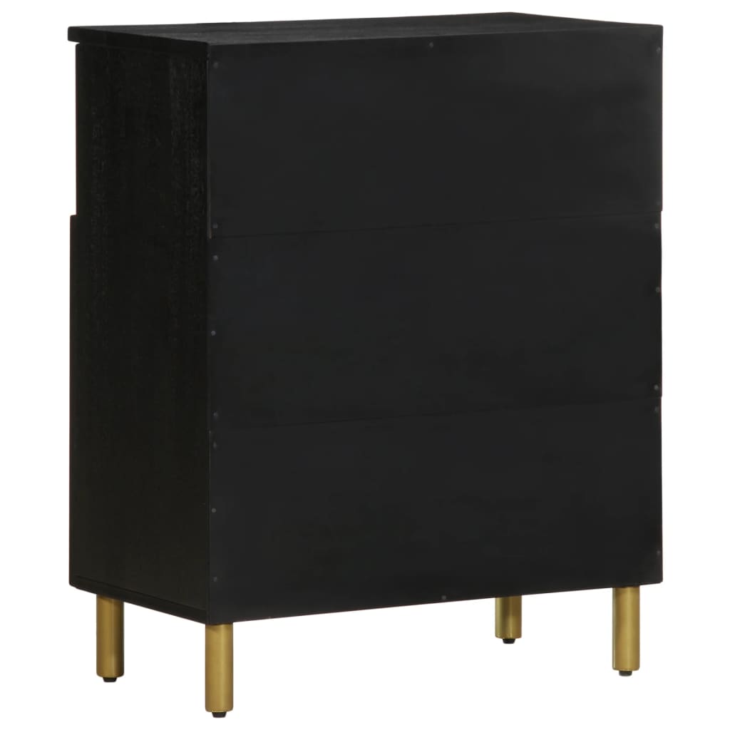 Schwarzes Sideboard 60x33x75 cm aus Holzwerkstoff