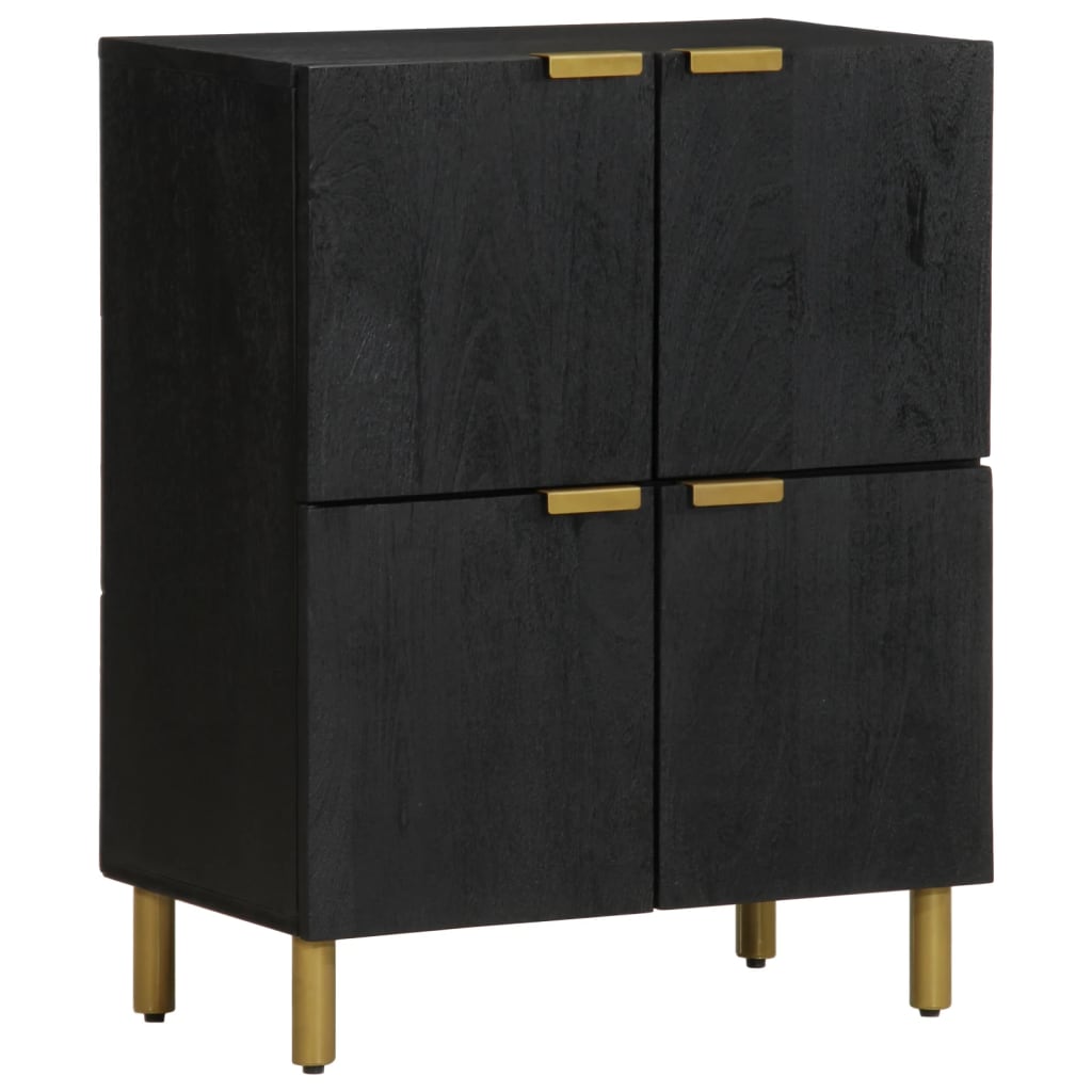 Schwarzes Sideboard 60x33x75 cm aus Holzwerkstoff