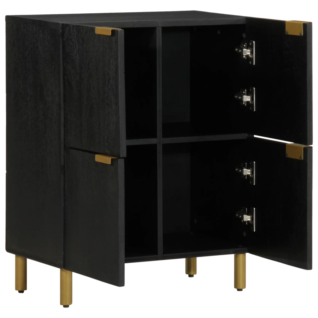 Schwarzes Sideboard 60x33x75 cm aus Holzwerkstoff