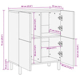 Schwarzes Sideboard 60x33x75 cm aus Holzwerkstoff