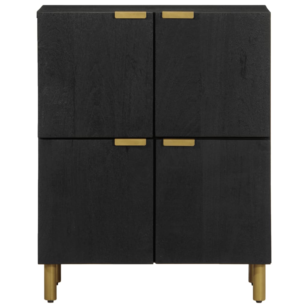 Schwarzes Sideboard 60x33x75 cm aus Holzwerkstoff