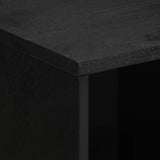 Buffet noir 80x33x75 cm bois d'ingénierie