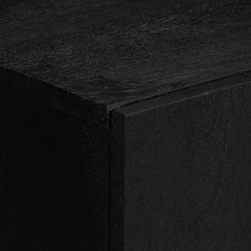 Buffet noir 90x33x75 cm bois d'ingénierie