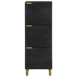 Schwarzes Sideboard 40x33x110 cm aus Holzwerkstoff