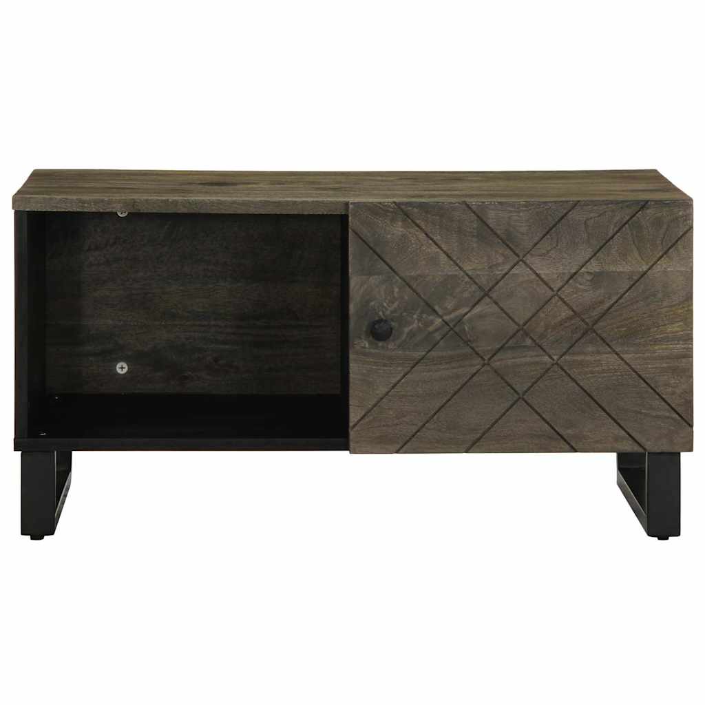 Table basse noir 80x50x40 cm bois massif de manguier