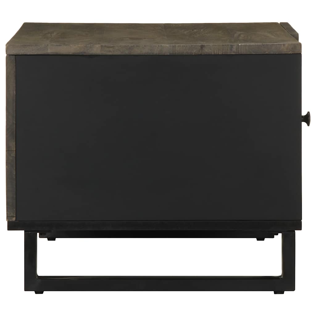 Table basse noir 80x50x40 cm bois massif de manguier