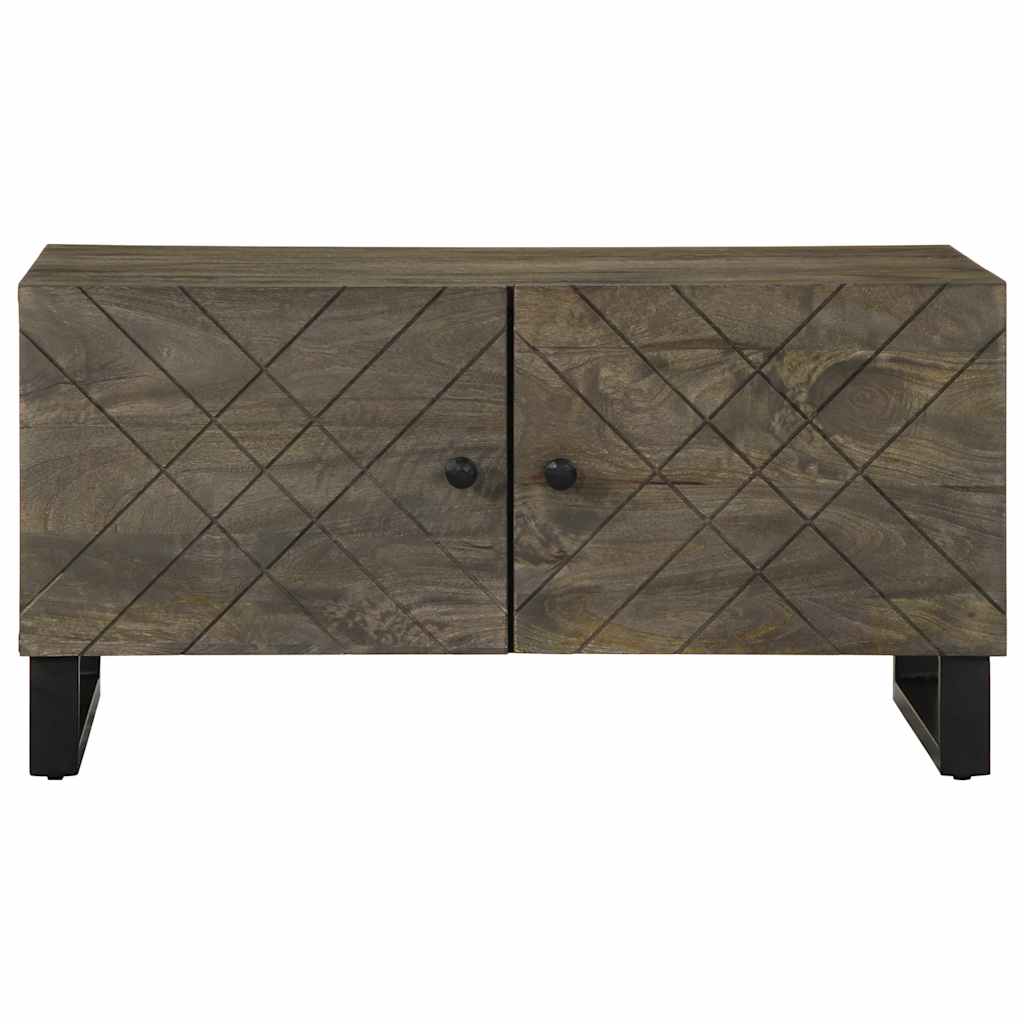 Table basse noir 80x50x40 cm bois massif de manguier