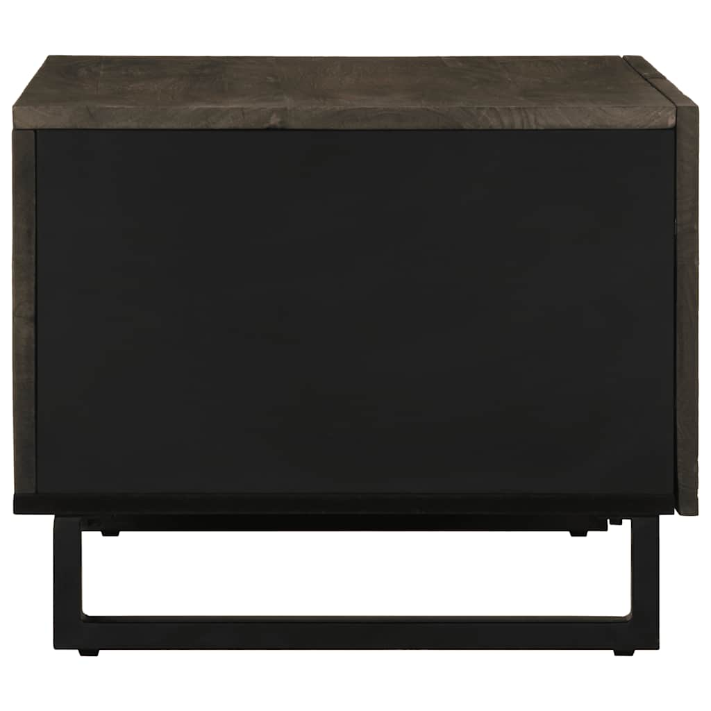 Table basse noir 80x50x40 cm bois massif de manguier