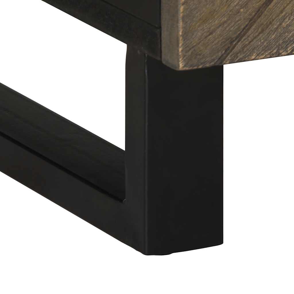 Table basse noir 100x54x40 cm bois massif de manguier