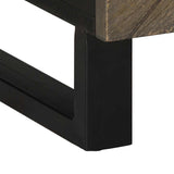 Table basse noir 100x54x40 cm bois massif de manguier