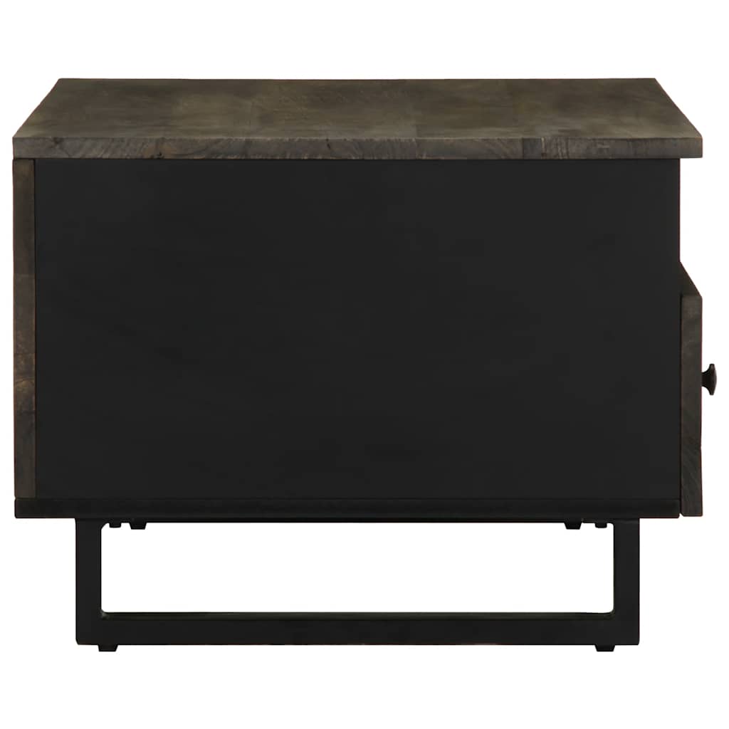 Table basse noir 80x54x40 cm bois massif de manguier