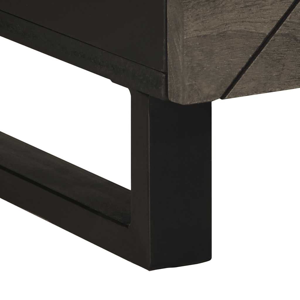 Table basse noir 80x54x40 cm bois massif de manguier