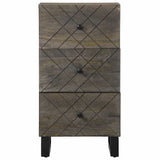 Schwarzes Sideboard 40x33x75 cm aus massivem Mangoholz