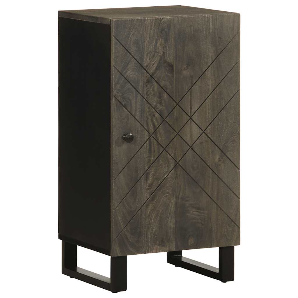 Schwarzes Sideboard 40x33x75 cm aus massivem Mangoholz