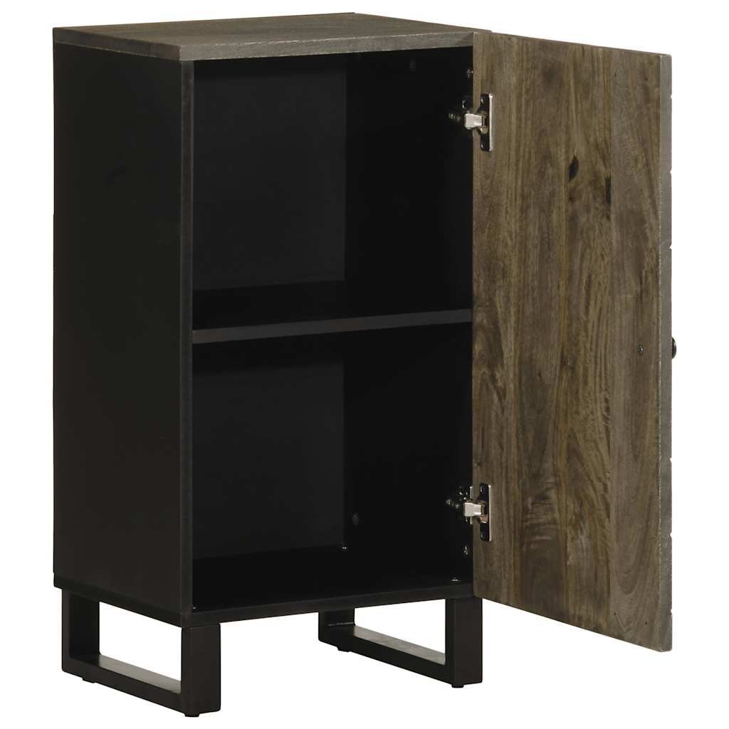 Schwarzes Sideboard 40x33x75 cm aus massivem Mangoholz