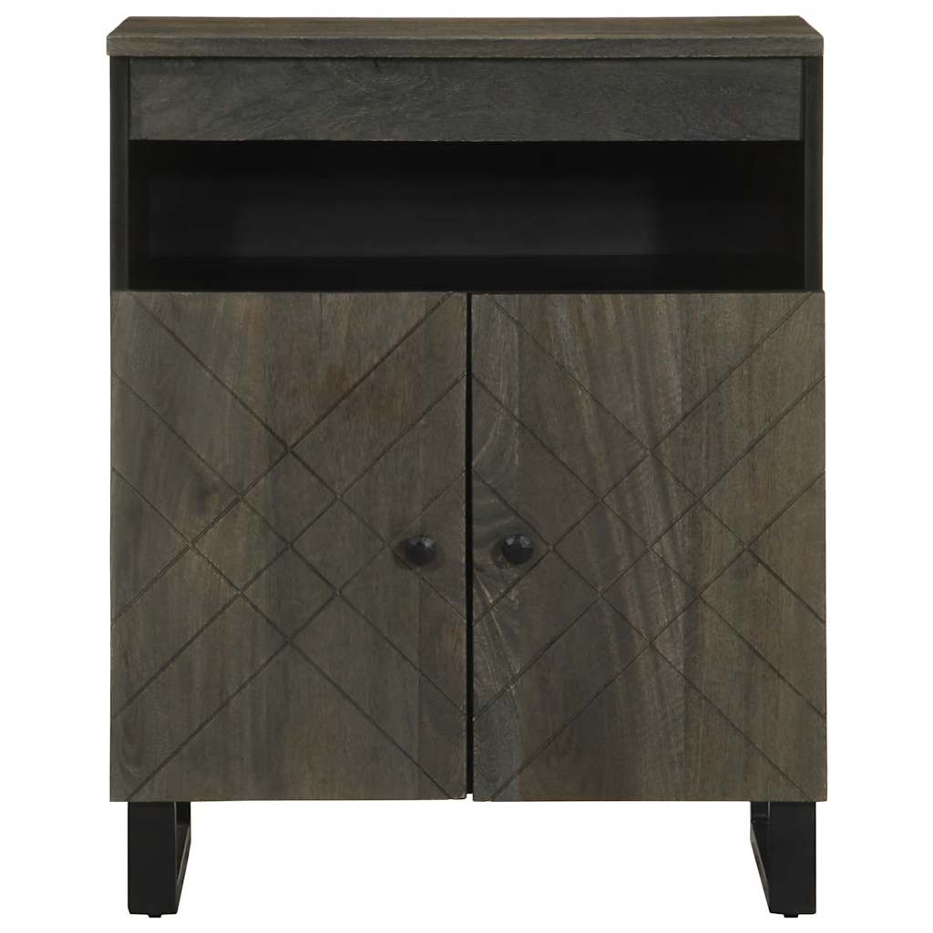 Buffet noir 60x33x75 cm bois massif de manguier