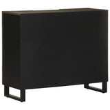 Buffet noir 90x33x75 cm bois massif de manguier