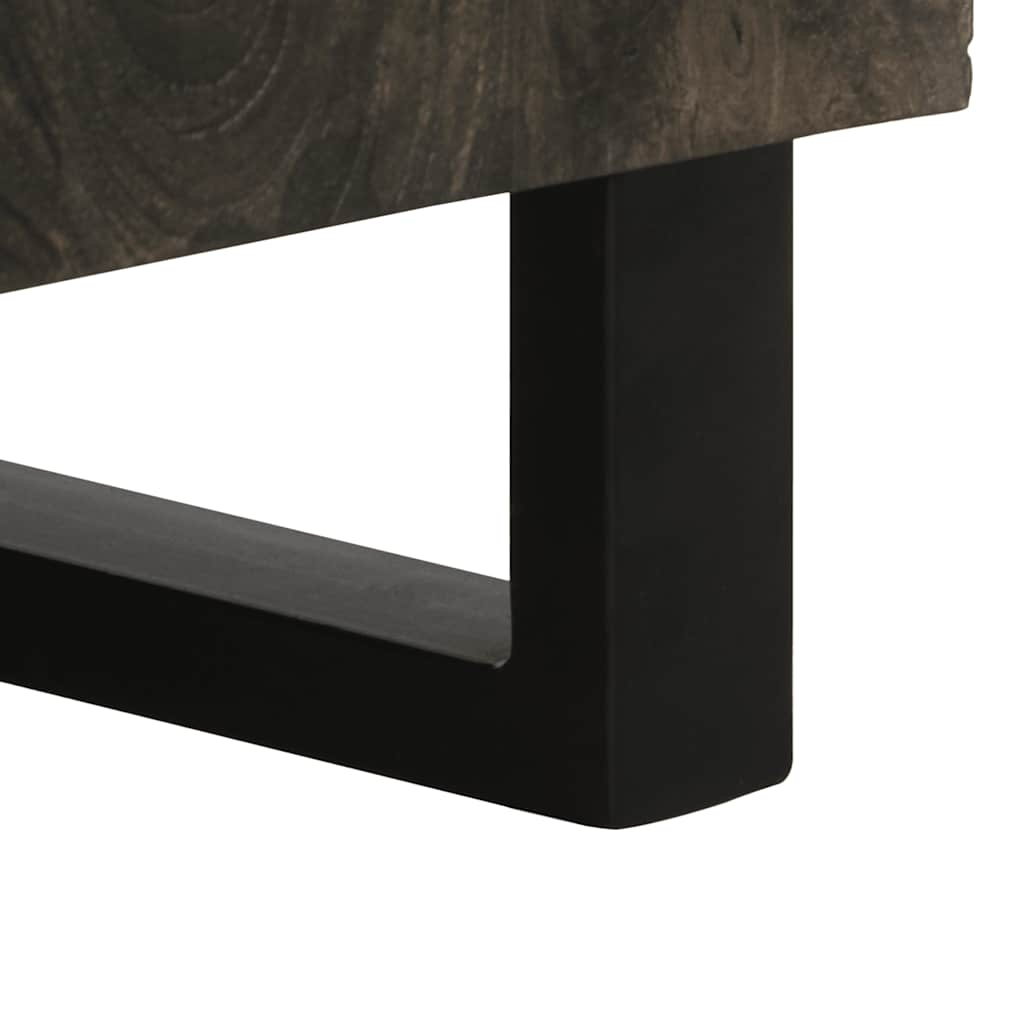 Buffet noir 90x33x75 cm bois massif de manguier