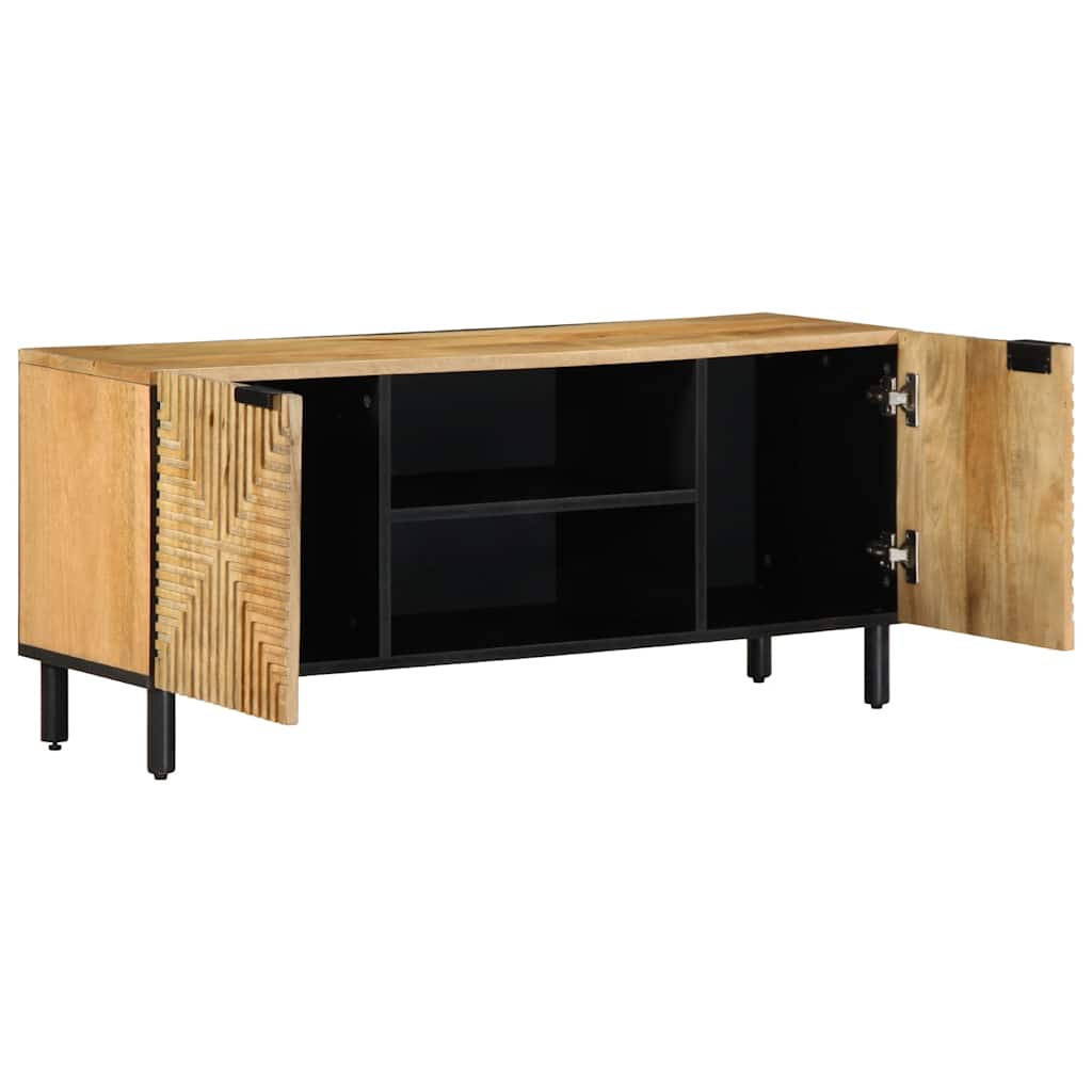 Meuble TV marron 105x33x46 cm Bois massif de manguier