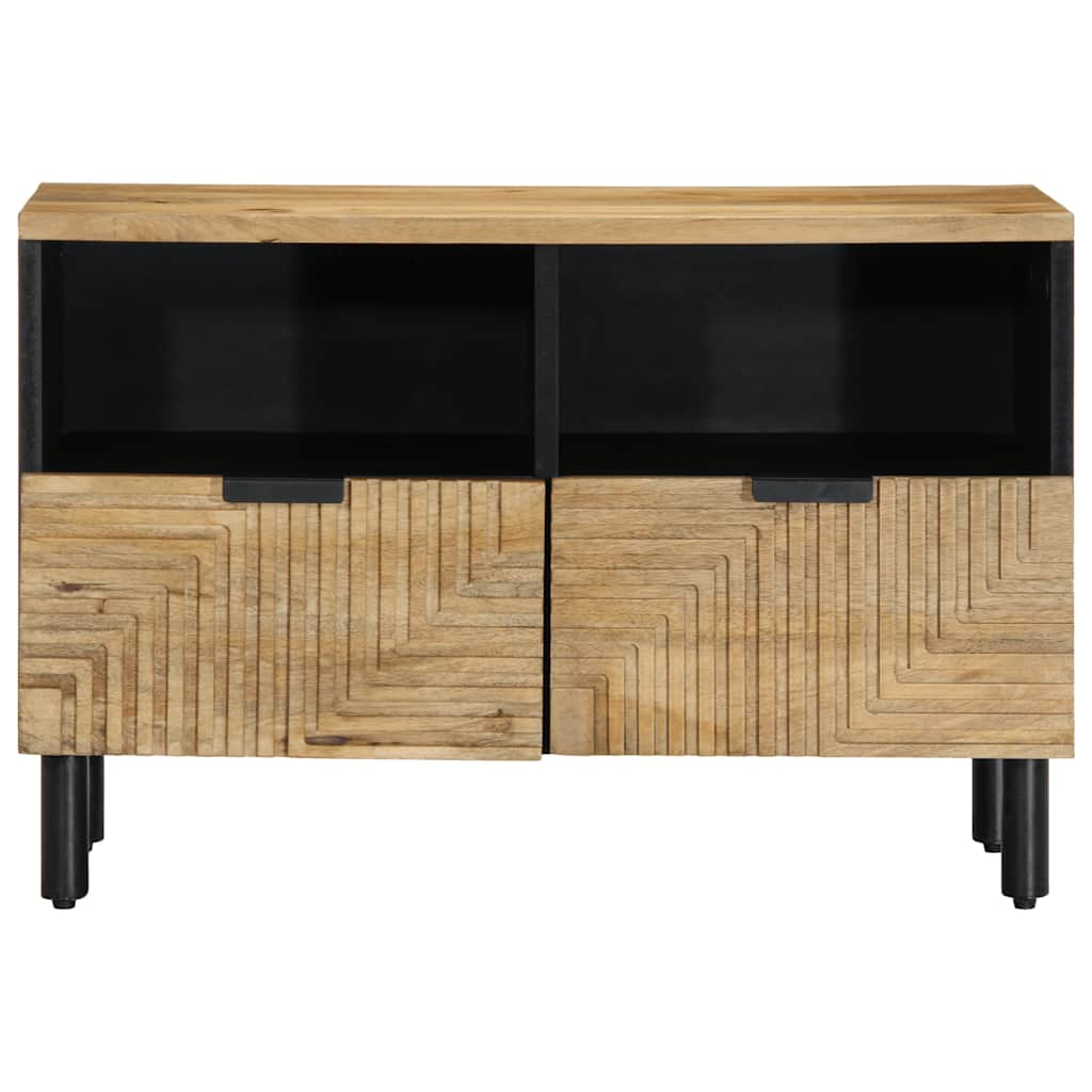 Meuble TV marron 70x33x46 cm bois massif de manguier