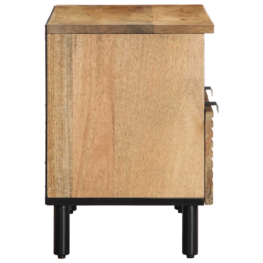 Meuble TV marron 70x33x46 cm bois massif de manguier