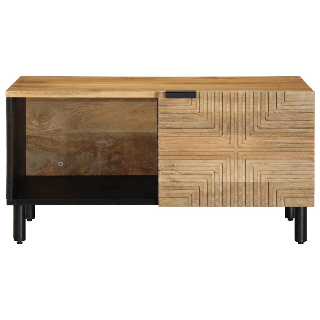 Table basse marron 80x50x40 cm bois de manguier massif