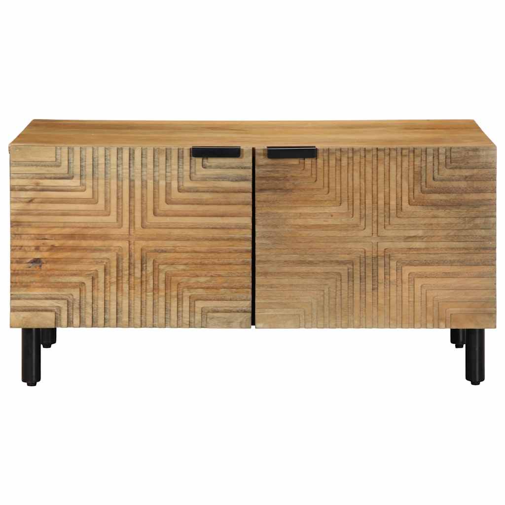 Table basse marron 80x50x40 cm bois de manguier massif