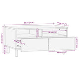 Table basse marron 80x54x40 cm bois massif de manguier