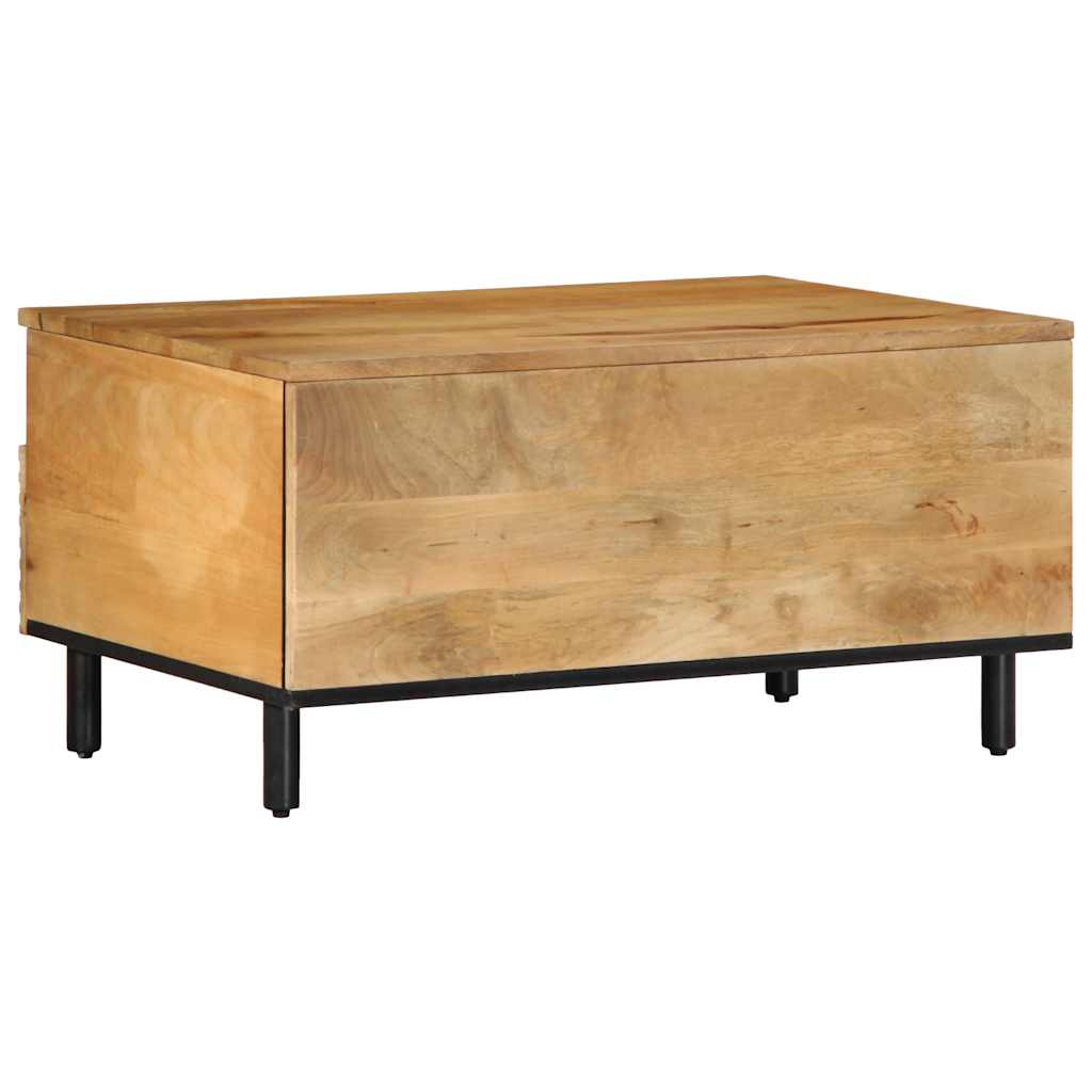 Table basse marron 80x54x40 cm bois massif de manguier