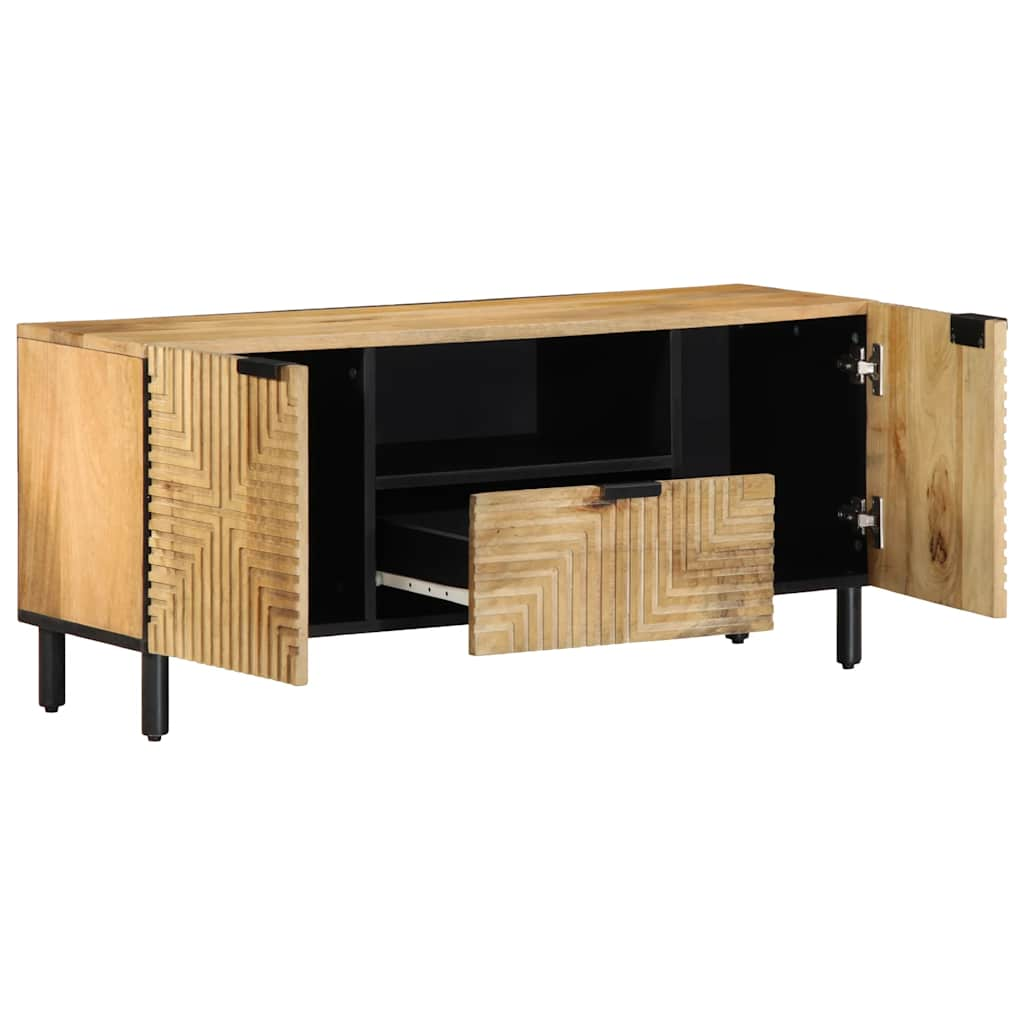 Meuble TV marron 105x33x46 cm Bois massif de manguier