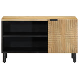 Meuble TV marron 80x31,5x46 cm bois massif de manguier