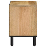 Meuble TV marron 80x31,5x46 cm bois massif de manguier