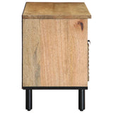 Meuble TV marron 100x33x46 cm bois massif de manguier