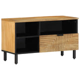 Meuble TV marron 80x33x46 cm bois massif de manguier