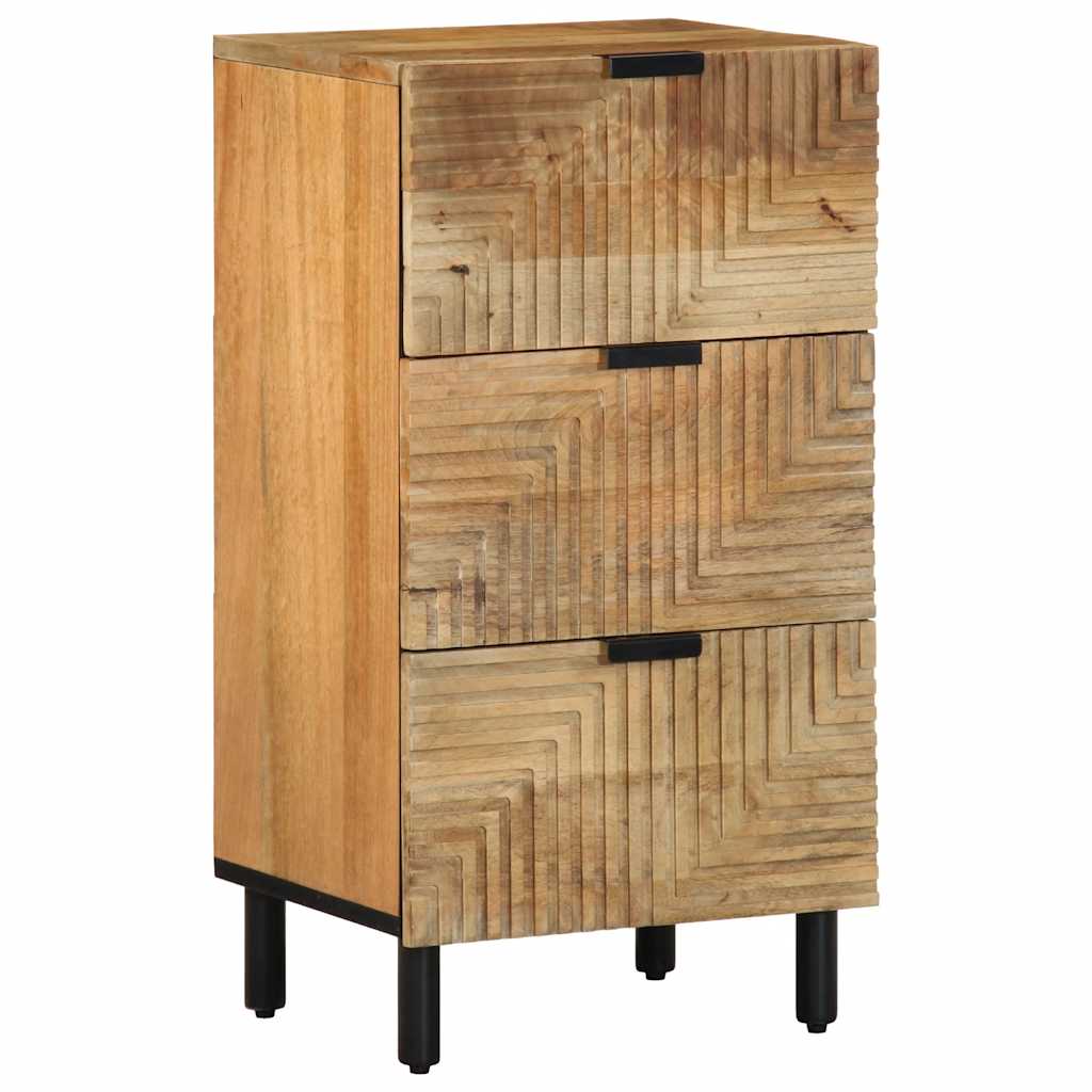 Buffet marron 40x33x75 cm bois massif de manguier