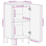 Buffet marron 40x33x75 cm bois massif de manguier