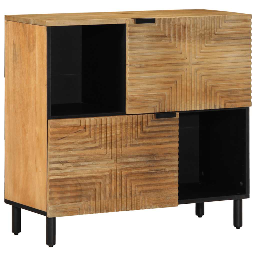 Buffet marron 80x33x75 cm bois massif de manguier