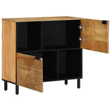 Buffet marron 80x33x75 cm bois massif de manguier