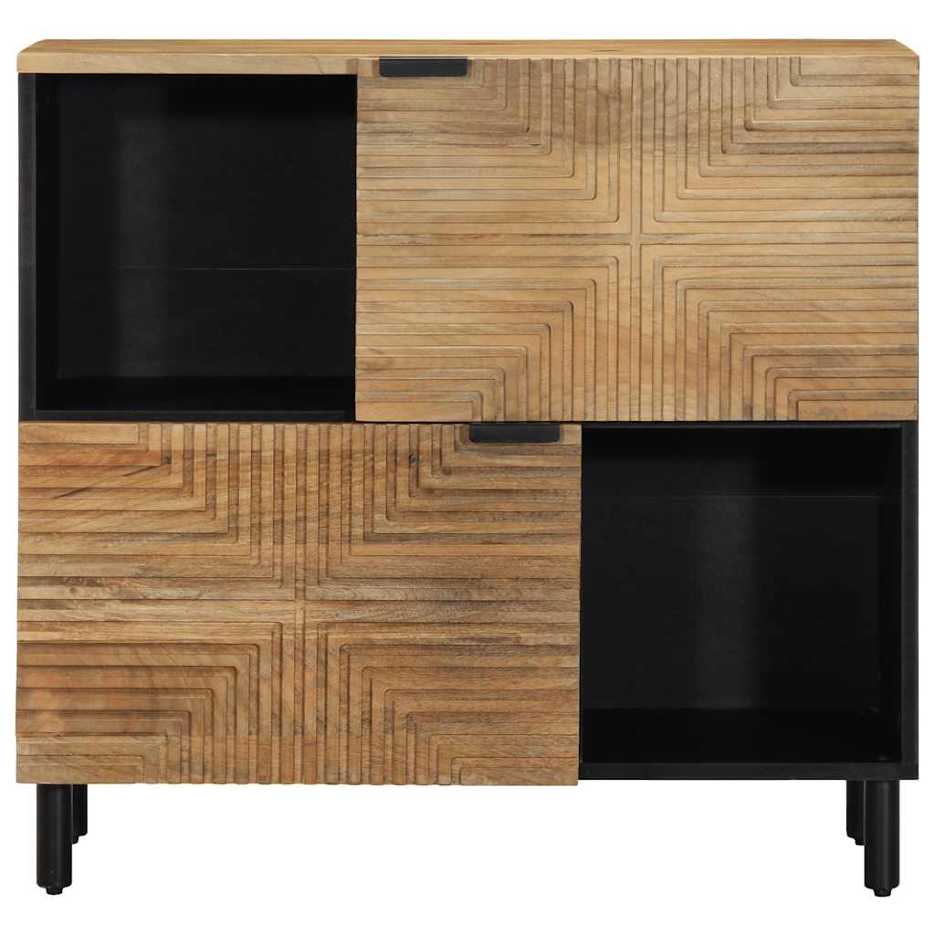 Buffet marron 80x33x75 cm bois massif de manguier