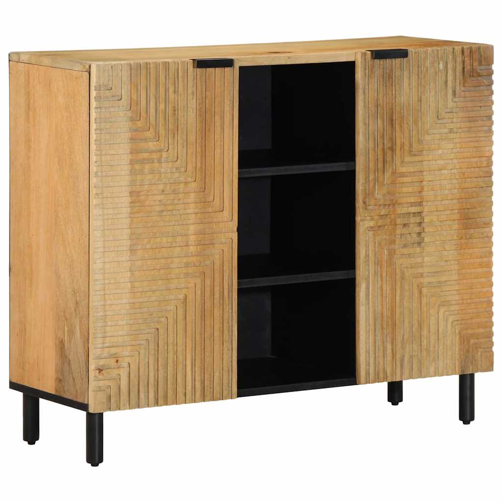 Buffet marron 90x33x75 cm bois massif de manguier