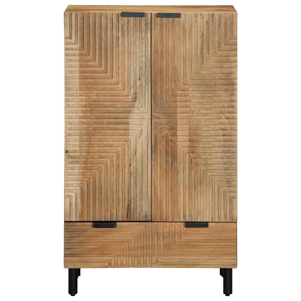 Buffet marron 60x33x100 cm bois de manguier massif