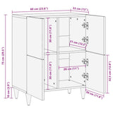 Buffet 60x33x75 cm Bois massif de manguier