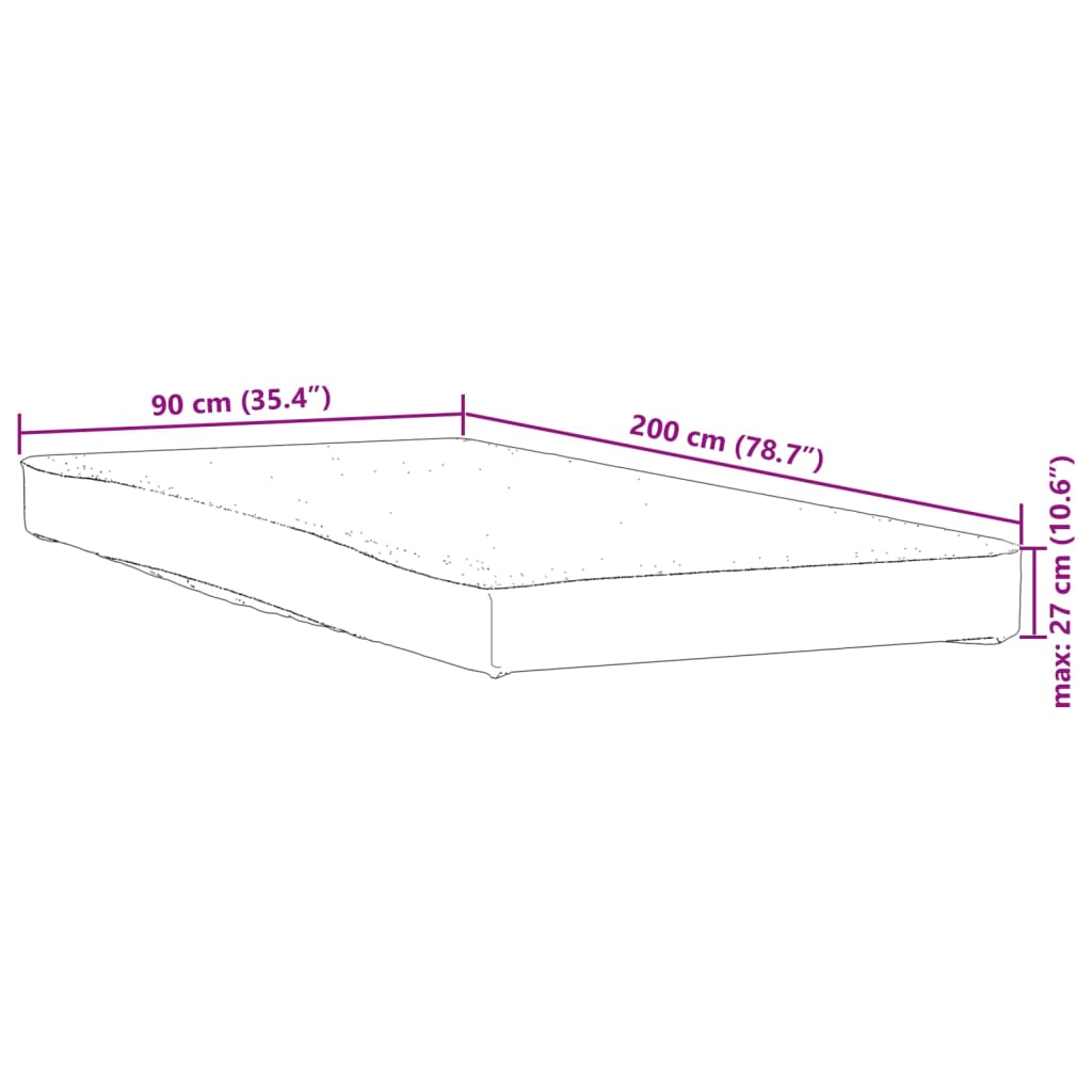 Weißer Matratzenschoner 90x200 cm wasserdicht